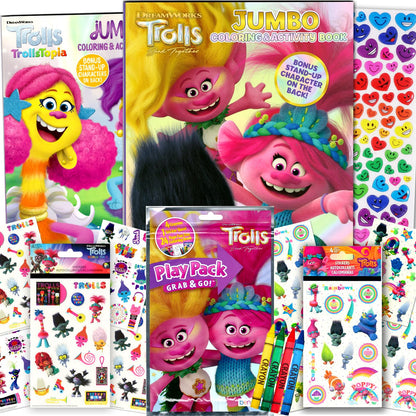 Bendon Trolls Coloring and Stickers Activity Book Bundle | Books, Play Pack, Stickers