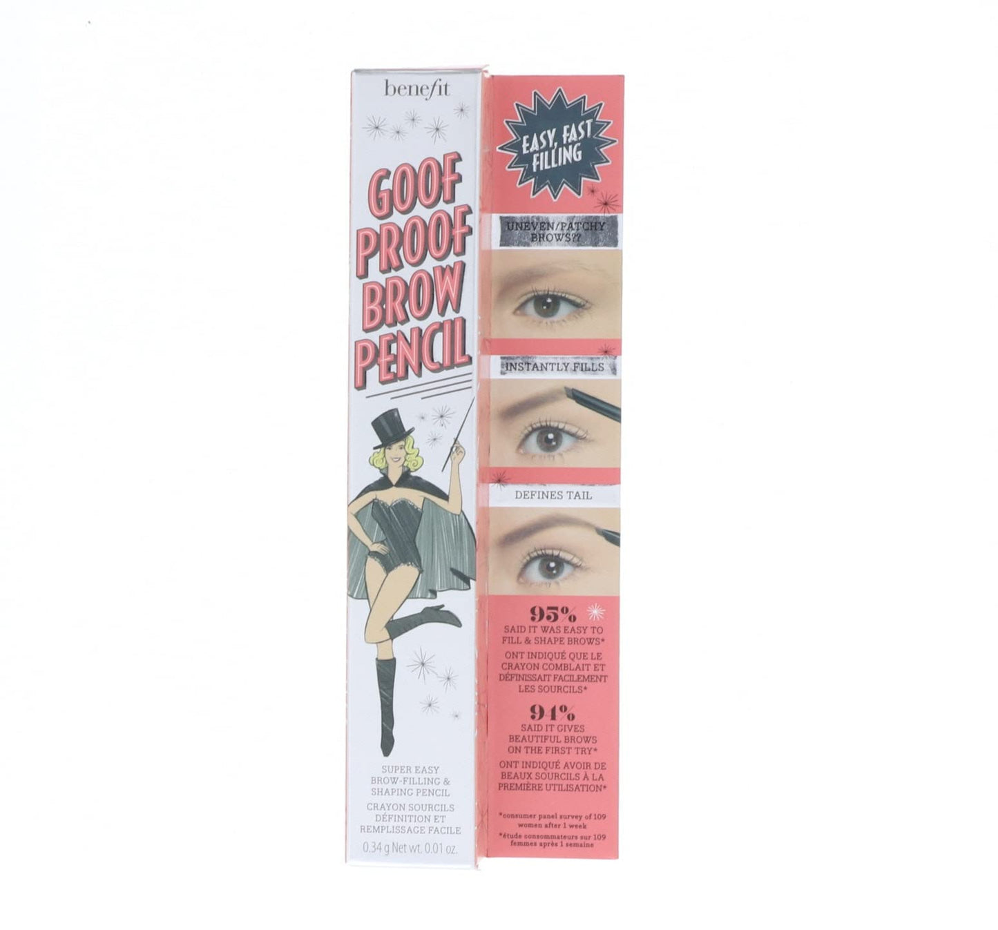 Benefit Goof Proof Brow Pencil DLX 0.01 oz — Shade 03 Medium | Easy Shape & Fill