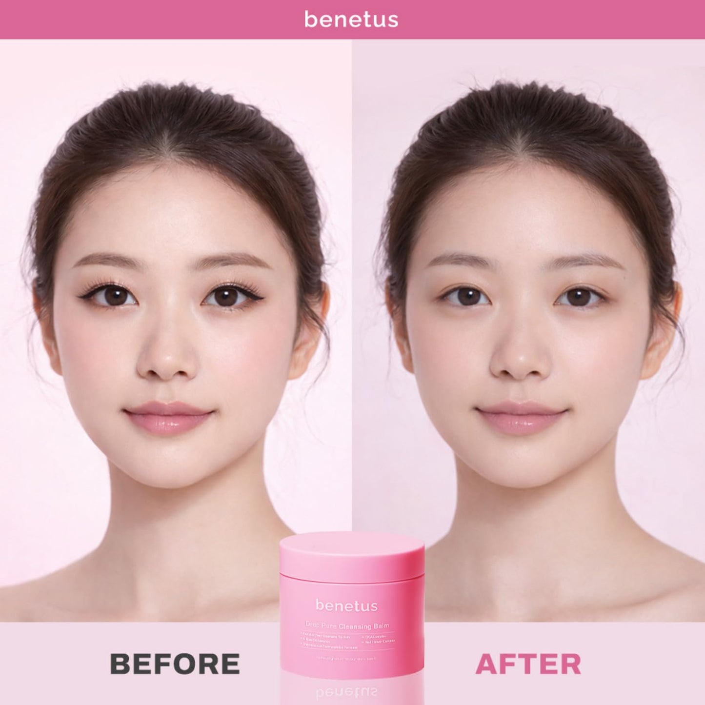Benetus Deep Pure Cleansing Balm — Gentle Makeup Remover for Heavy Makeup, Waterproof Formulas & SPF