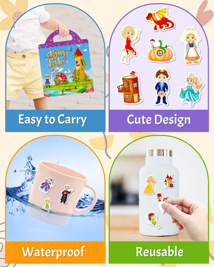 Benresive Reusable Fairy Sticker Book for Toddlers – Travel Fun & Screen-Free Craft