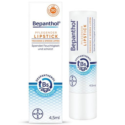 Bepanthol Lipstick with Dexpanthenol, SPF 30 & Vitamin E – Moisturizing Lip Care 4.5 g