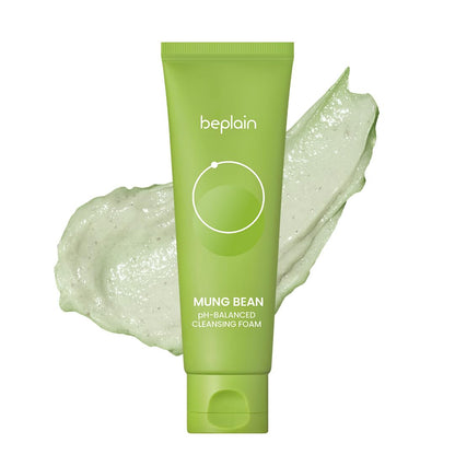 Beplain Mung Bean pH-Balanced Cleansing Foam – Fragrance-Free, Non-Comedogenic, 80ml | Korean Skincare