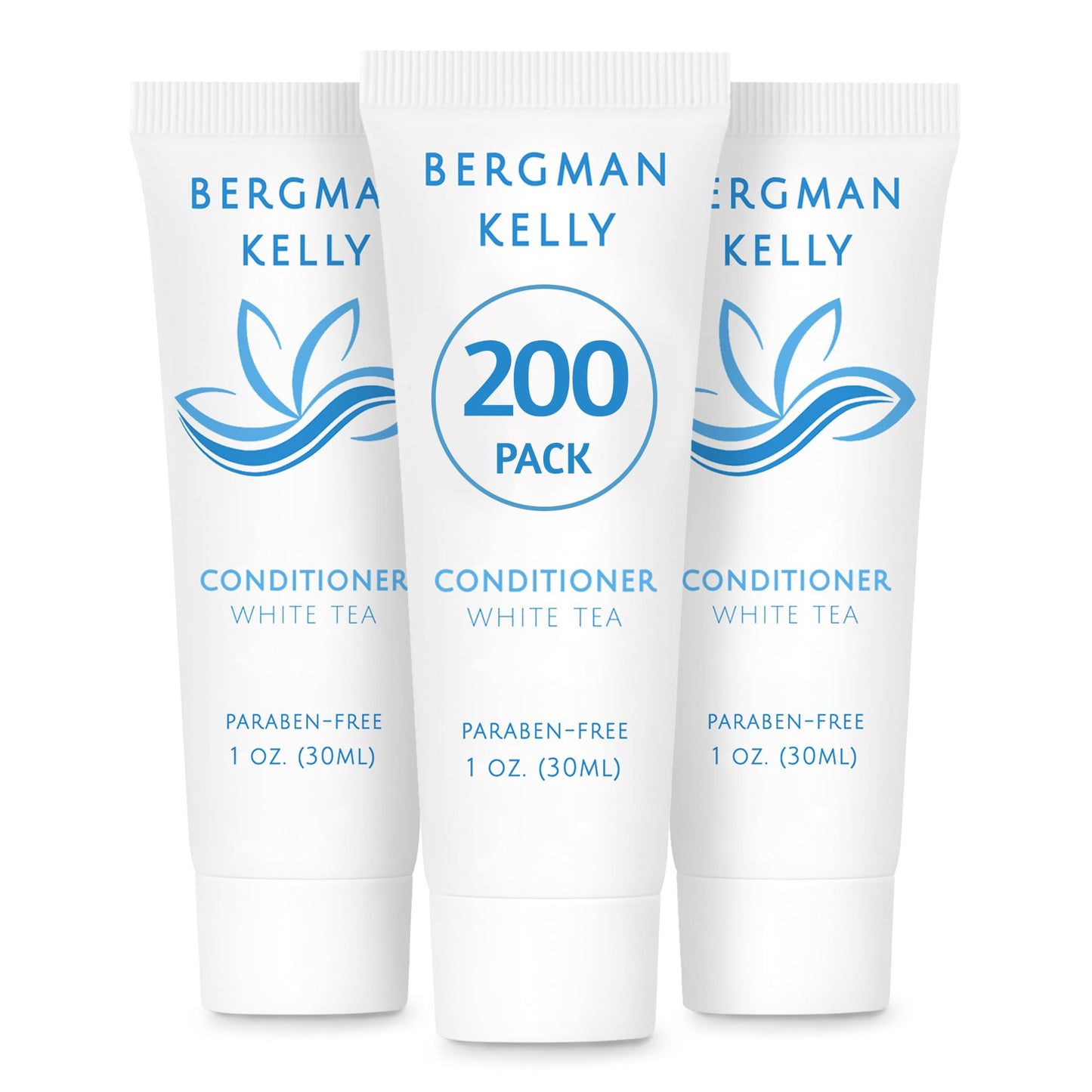 BERGMAN KELLY Hotel Conditioner – White Tea Scent, 1 oz, 200-Pack Travel Size Amenities