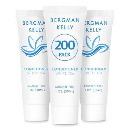 BERGMAN KELLY Hotel Conditioner – White Tea Scent, 1 oz, 200-Pack Travel Size Amenities