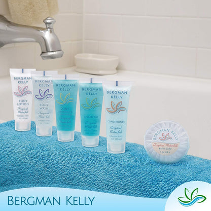 BERGMAN KELLY Tropical Waterfall Hotel Soap Bars Bulk 100 Pack, 1 oz, Individually Wrapped