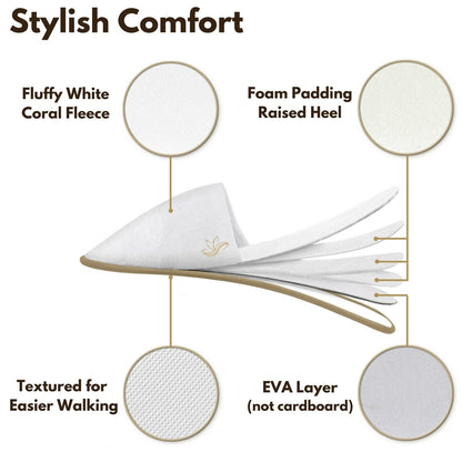 BERGMAN KELLY Spa Slippers – Disposable Indoor Closed-Toe House Shoes for Hotels, Travel & Weddings
