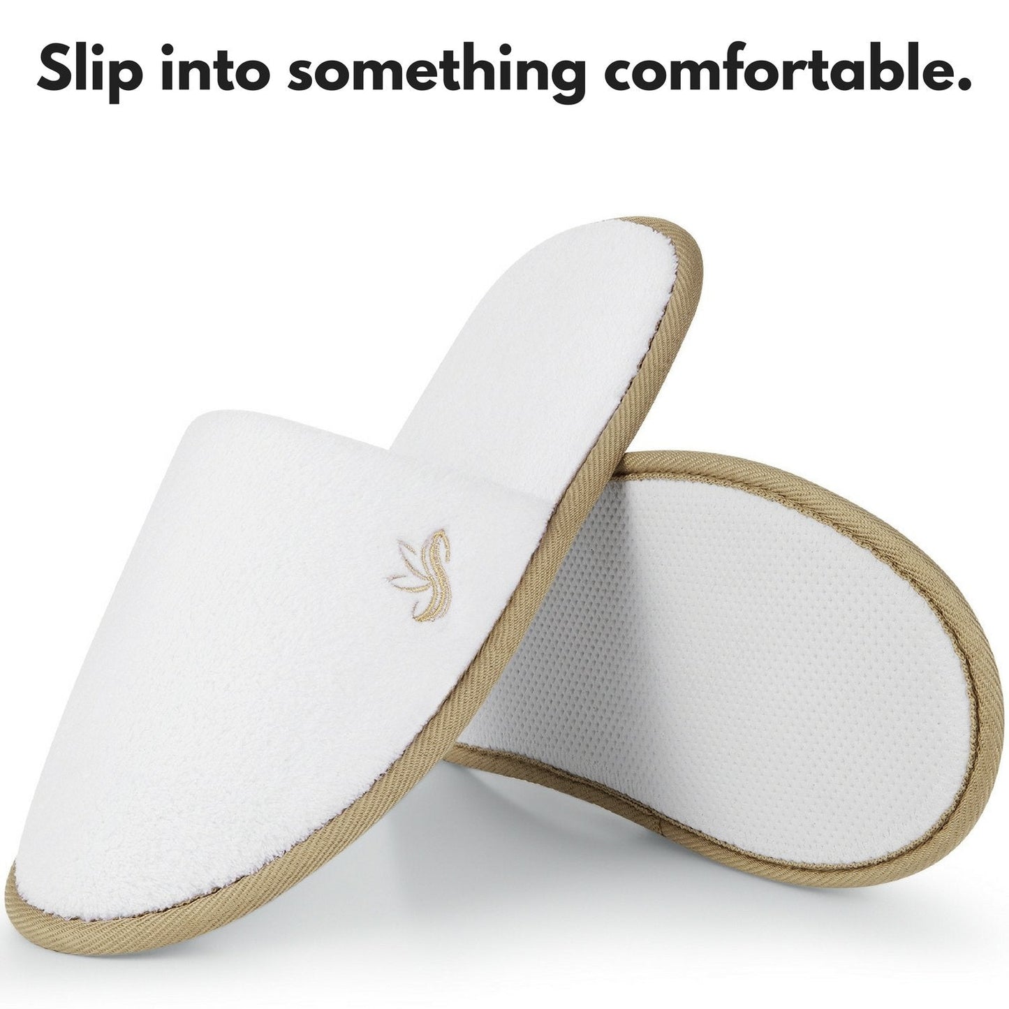 BERGMAN KELLY Spa Slippers – Disposable Indoor Closed-Toe House Shoes for Hotels, Travel & Weddings