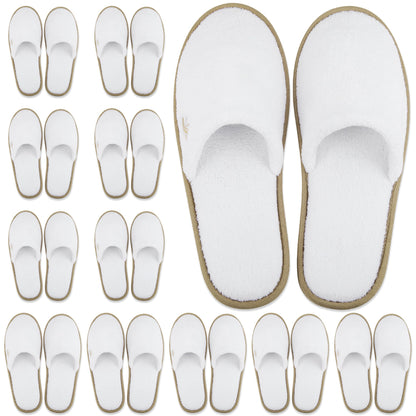 BERGMAN KELLY Spa Slippers - Disposable Indoor Slippers for Hotels, Travel & Home