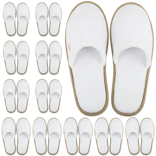 BERGMAN KELLY Spa Slippers - Disposable Indoor Slippers for Hotels, Travel & Home