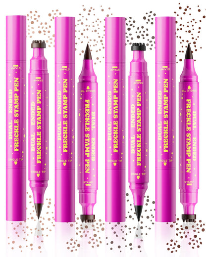 Berinist 4-Color Freckle Stamp Pen Kit — 2-in-1 Waterproof Freckle Pen for Natural Sun-Kissed Looks