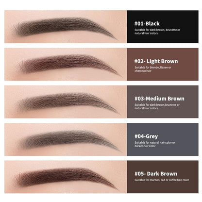 Berinist 12pc Dark Brown Waterproof Eyebrow Pencils — Dual-End with Brush