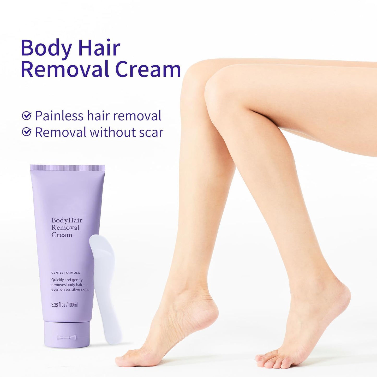 Bership 2pc Hair Removal Cream – Gentle for Sensitive Skin (Legs, Arms, Bikini)