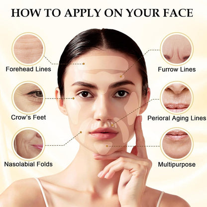 BERVEAL Face Wrinkle Patches - 160 Patches for Overnight Smoothing of Eye, Forehead & Mouth