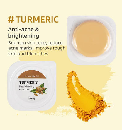 BERVEAL Organic Clay Mask Kit | Private Label Turmeric Green Tea Pink Rose