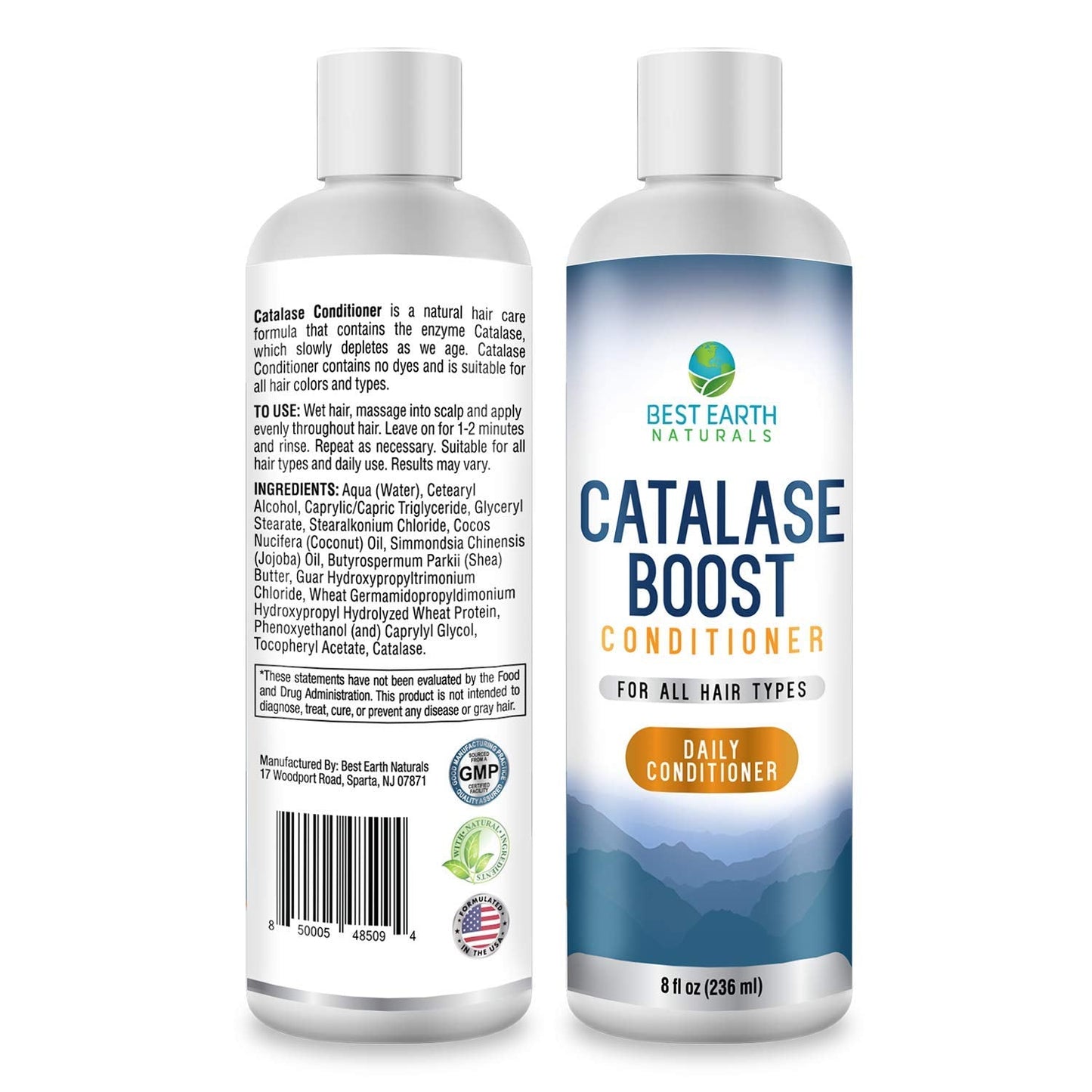 Best Earth Naturals Catalase Formula Conditioner – Hair Vitality & Health (8 fl oz)