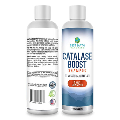 Best Earth Naturals Catalase Formula Shampoo — Hair Vitality & Health for Women & Men (8 fl oz)
