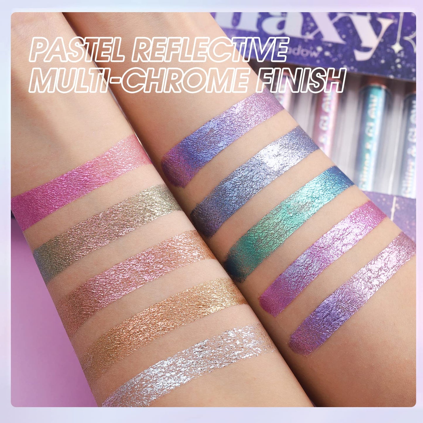 BestLand Liquid Glitter Eyeshadow Set – Multichrome, Long-Lasting, Quick-Drying, Water-Infused Sparkle