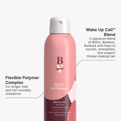 Better Not Younger Wake Up Call High Hold Hair Spray + Thickening Spray — Volume Styling Bundle