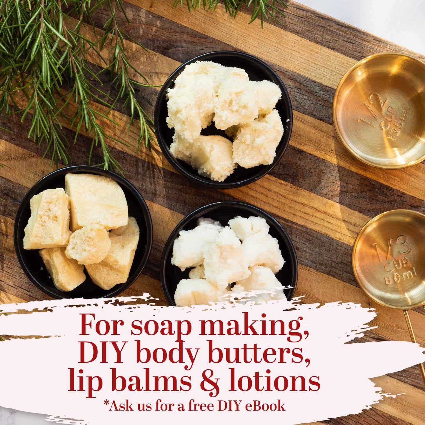 Better Shea Butter Set — Raw Shea, Mango & Cocoa Butters for DIY Skincare | 3 Jars, 8 oz Each (24 oz Total)