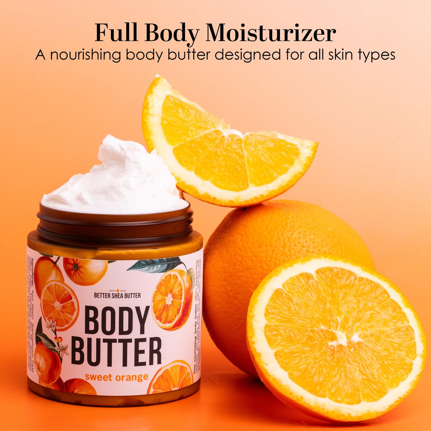 Better Shea Butter Sweet Orange Body Butter | Raw Shea, Jojoba Oil