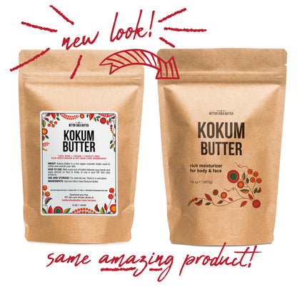 Better Shea Butter Raw Kokum Butter Unrefined – Unscented 1 lb Block for DIY Skincare
