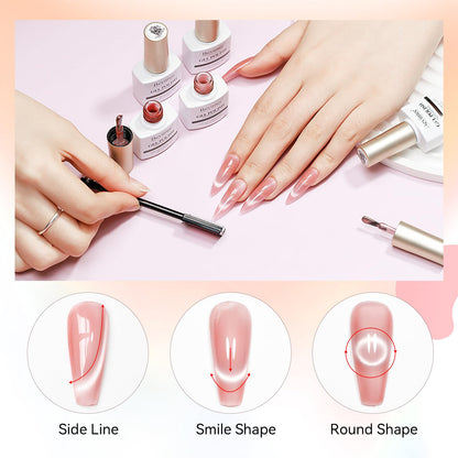 Bevimee Cat-Eye Gel Polish Set with Magnet - 10 Colors Moonlight (8ml)
