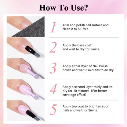 Bevimee Nail Polish Set Quick Dry – 24Pcs Color Collection for Home Manicures