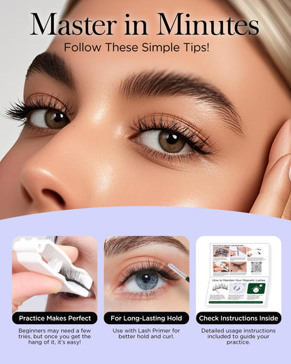 BEYELIAN Portable Magnetic Eyelashes with Applicator Kit – All-In-One Lash Box