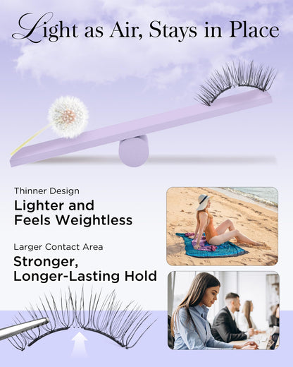 BEYELIAN Magnetic Eyelashes with Applicator Kit – No Glue, Reusable 3D Lashes (Lightweight & Comfortable)
