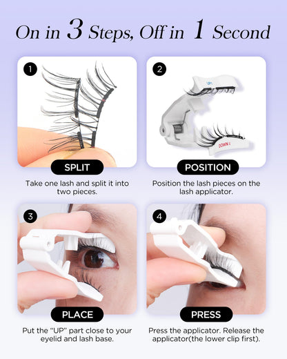 BEYELIAN Magnetic Eyelashes with Applicator Kit – No Glue Needed, Reusable, Lightweight