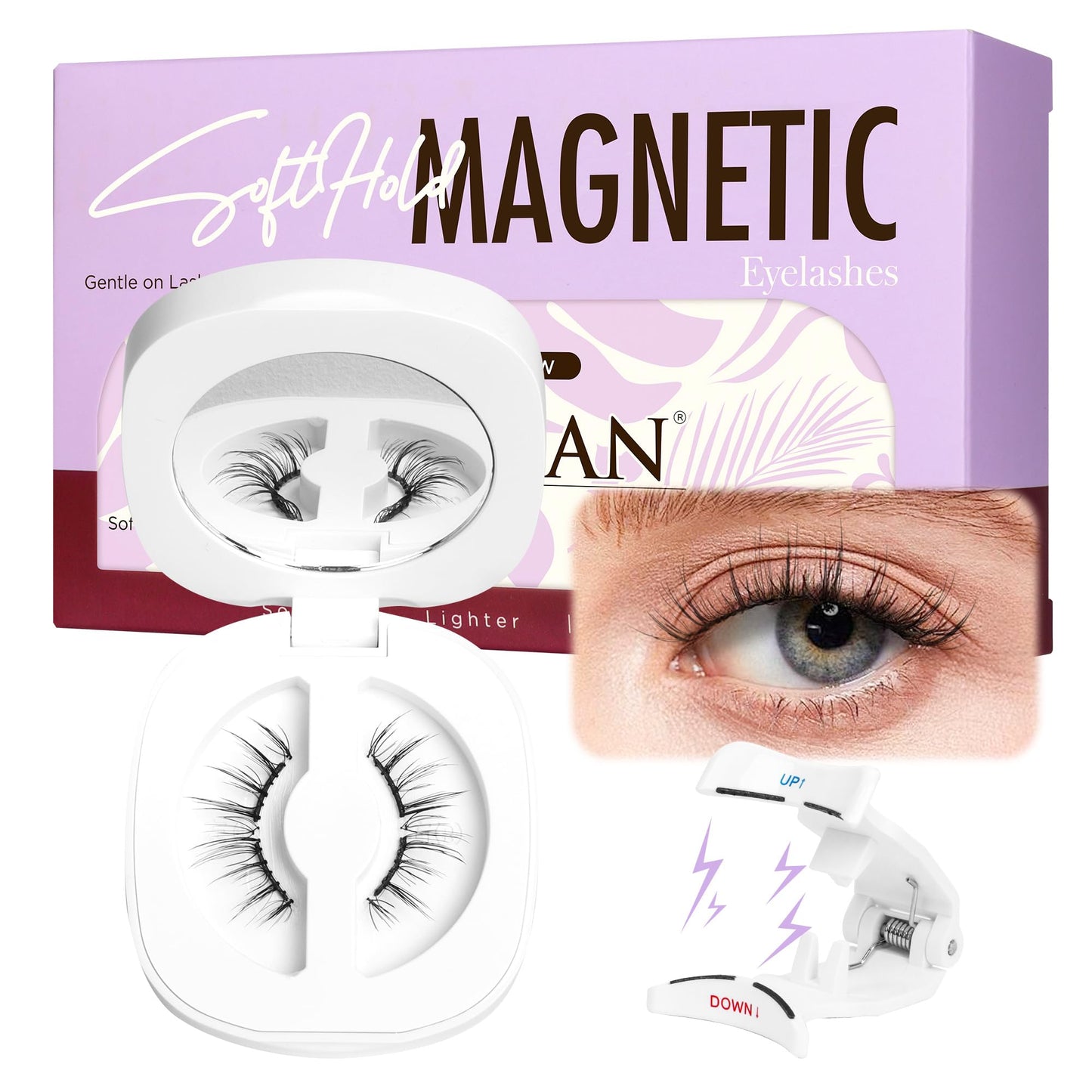 BEYELIAN Magnetic Eyelashes with Applicator Kit – No Glue, Lightweight Comfort