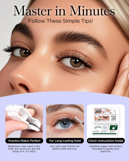 BEYELIAN Magnetic Eyelashes with Applicator Kit – Lightweight, Reusable, No-Glue Natural Look