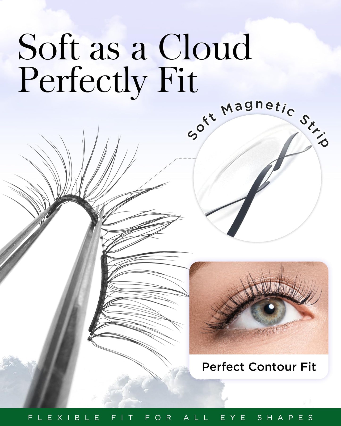 BEYELIAN Magnetic Eyelashes with Applicator Kit – No Glue, Reusable 3D Lashes (Lightweight & Comfortable)