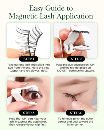 BEYELIAN Magnetic Eyelashes with Applicator – All-In-One, No Glue JH068