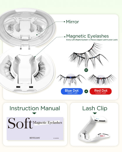 BEYELIAN Magnetic Eyelashes with Applicator – All-In-One, No Glue JH068
