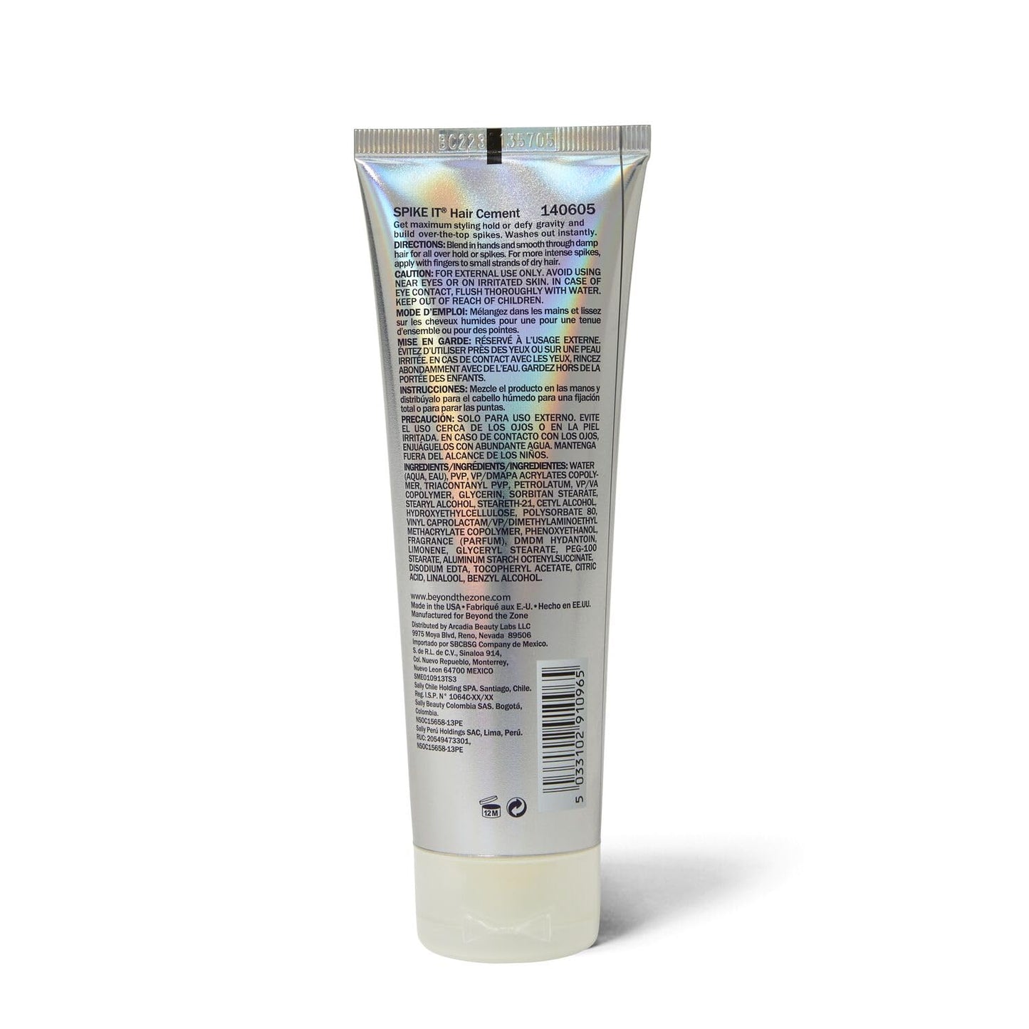 Beyond the Zone Spike It Hair Cement - StrongHold Gel for All Hair Types (4 oz)