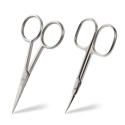 BEZOX Small Scissors 2 PCS Set – Precision Grooming with Straight & Curved Blades