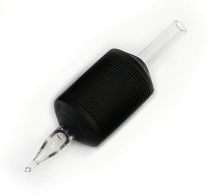 BEZTAT 25mm Ultra Premium Clear Disposable Tubes with Black Silicone Grip – 25 Pack (7FT)