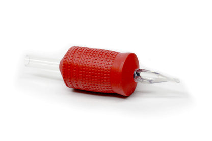 BEZTAT 25mm Clear Disposable Tubes with Red Silicone Grip — 20 Pack (11RT)