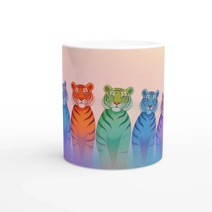 🌈 Colourful Tigers Dream Mug – Vibrant Jungle Fantasy Ceramic Cup 🐅✨