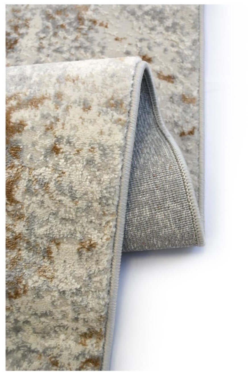 Abstract Vintage Cream/Ochre Rug | D176F