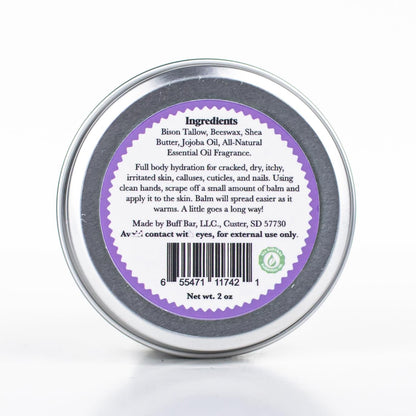 Big Crazy Buffalo BUFF BAR Bison Tallow Balm – Lavender Mint, 2 oz, 1 Pack | All-Purpose Hydration