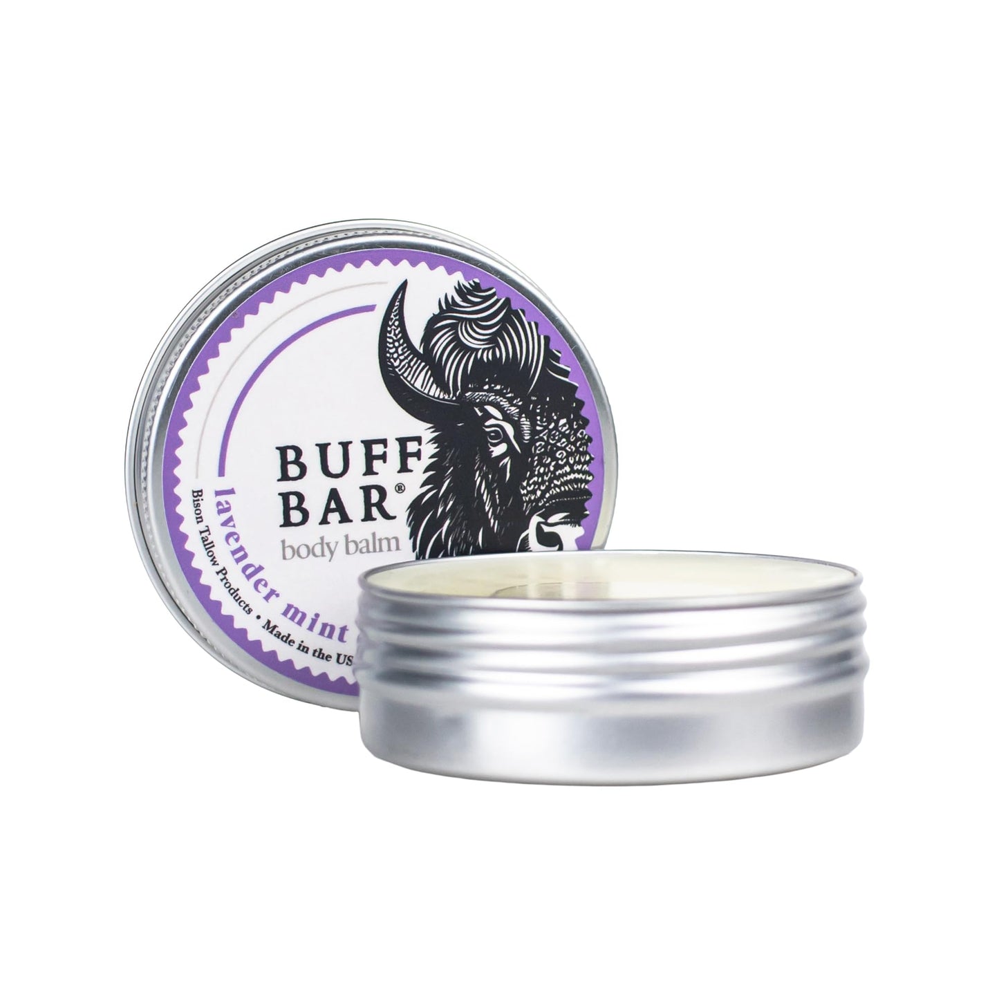 Big Crazy Buffalo BUFF BAR Bison Tallow Balm – Lavender Mint, 2 oz, 1 Pack | All-Purpose Hydration