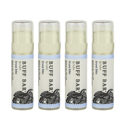 BUFF BAR Frost Bite Lip Balm – Pure Bison Tallow, Peppermint, 4-Pack | Big Crazy Buffalo
