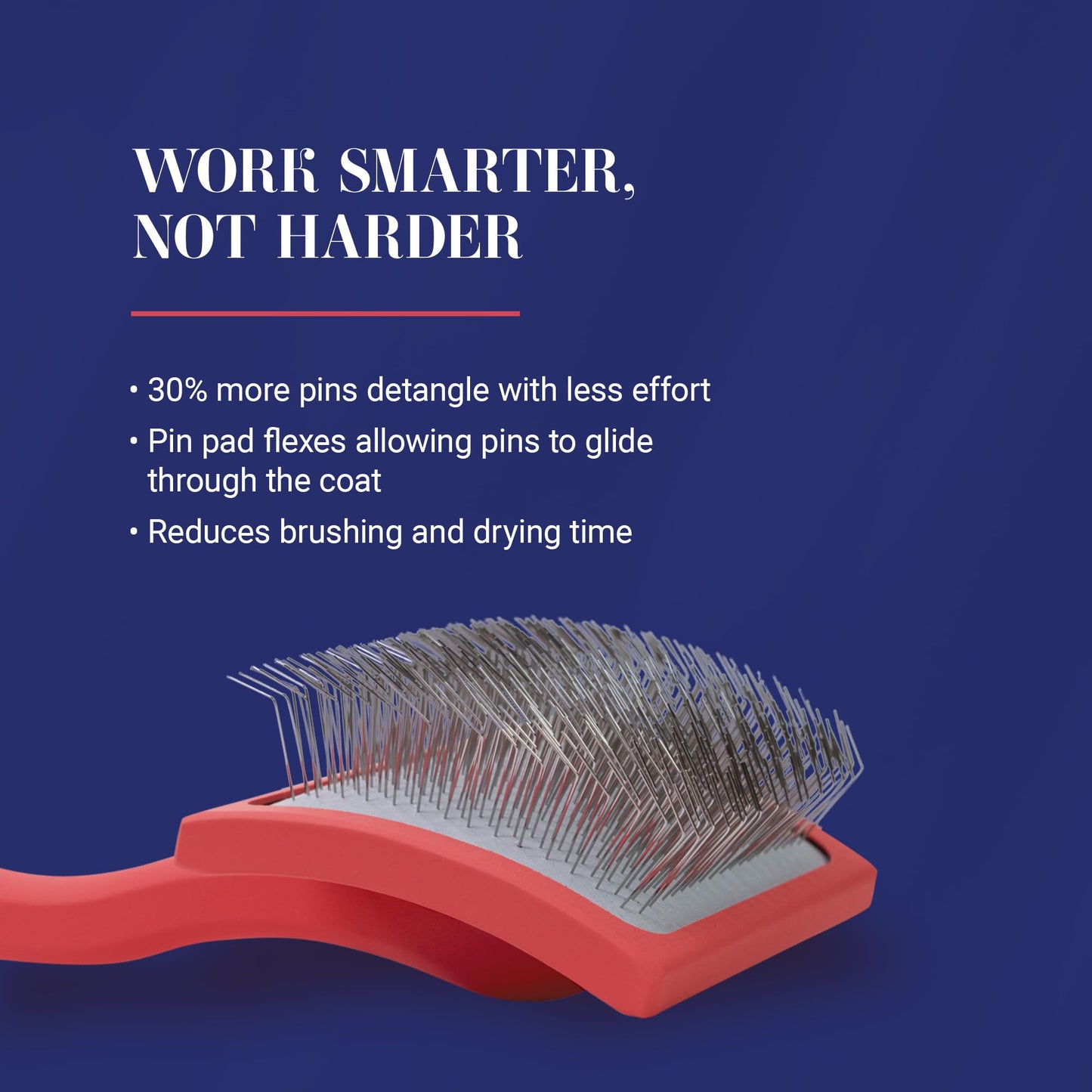 Chris Christensen Big G Slicker Brush (Large, Coral) – Deshedding & Detangling