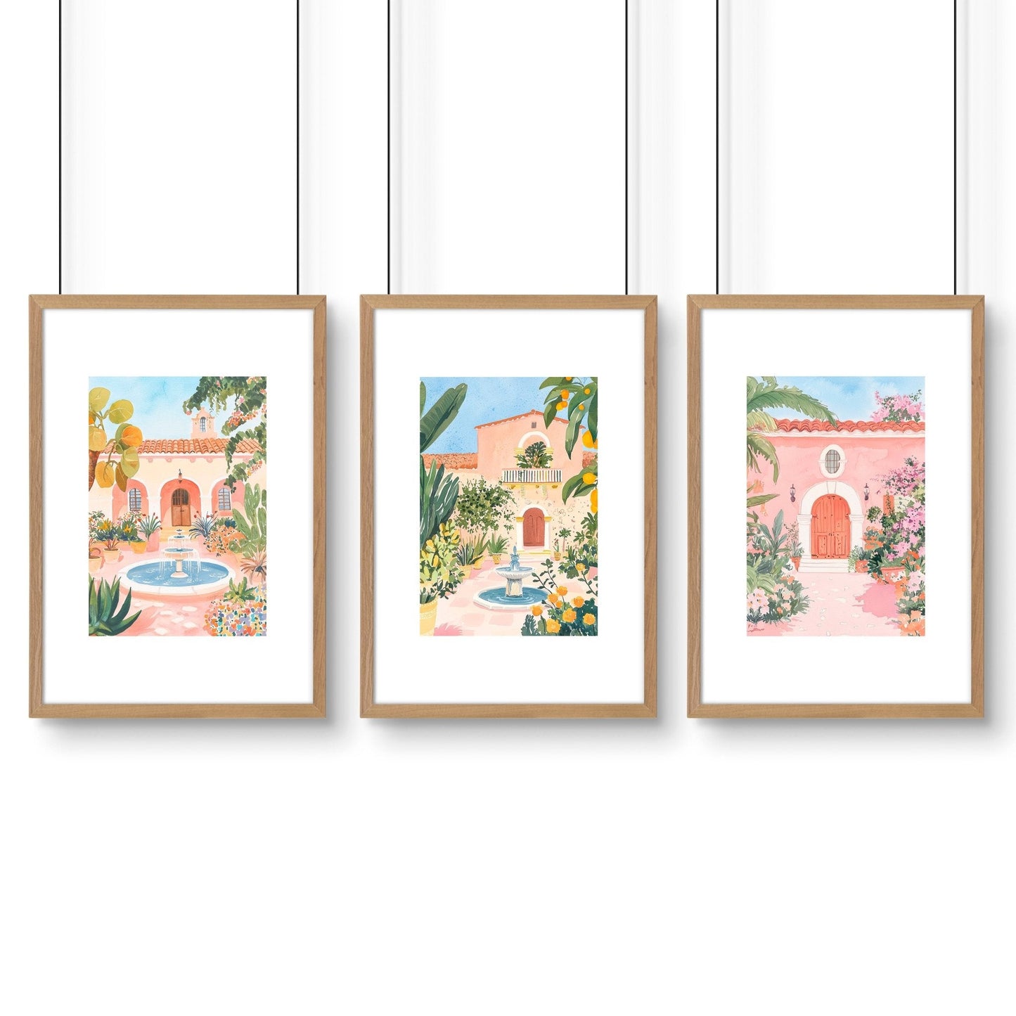 Big Wall Frames | Set of 3 Beach Decor Wall art Prints