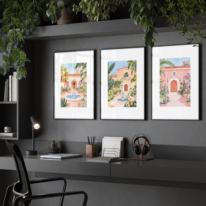 Big Wall Frames | Set of 3 Beach Decor Wall art Prints