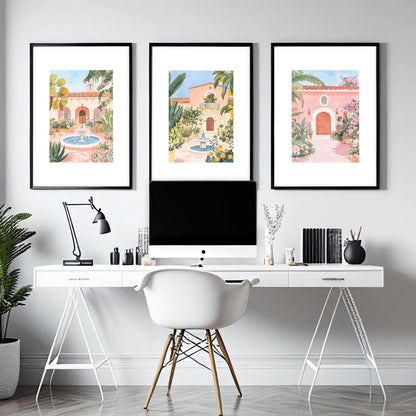 Big Wall Frames | Set of 3 Beach Decor Wall art Prints