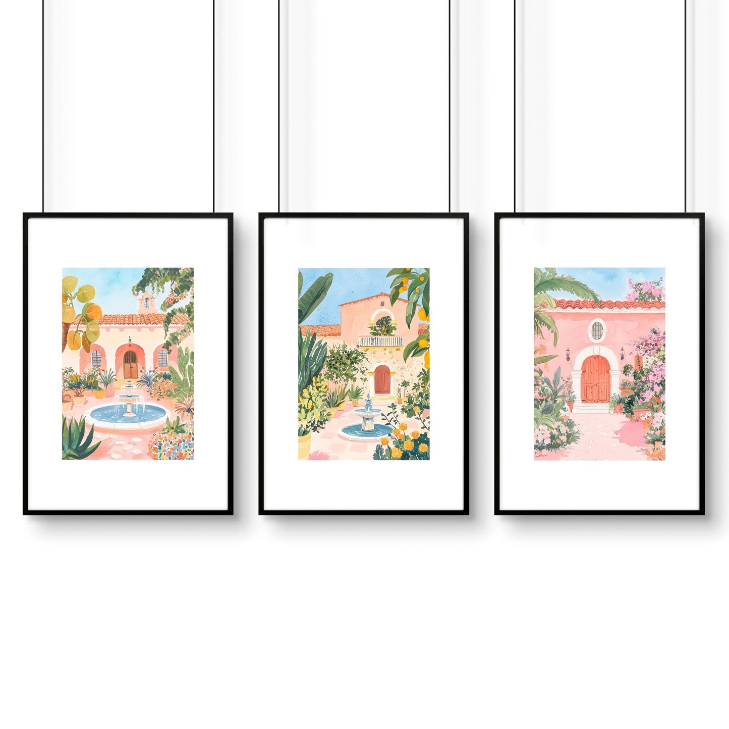 Big Wall Frames | Set of 3 Beach Decor Wall art Prints