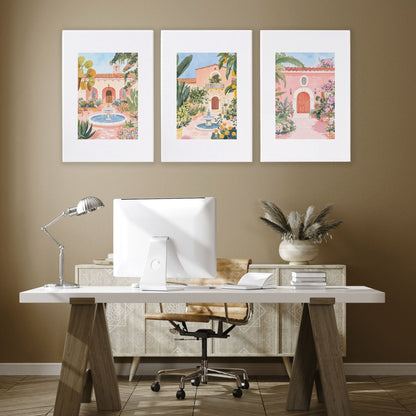 Big Wall Frames | Set of 3 Beach Decor Wall art Prints